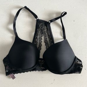 Victoria’s Secret front clasp, racerback push up bra